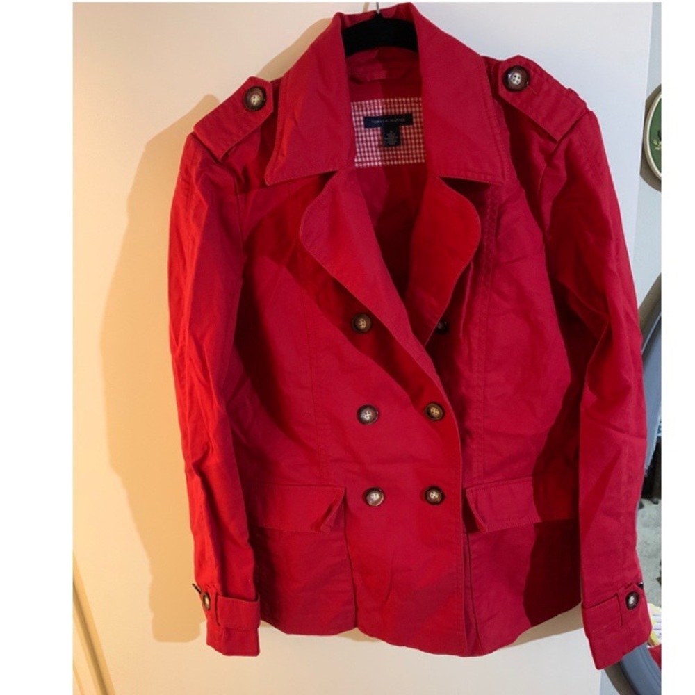 Tommy Hilfiger Red Trench Jacket